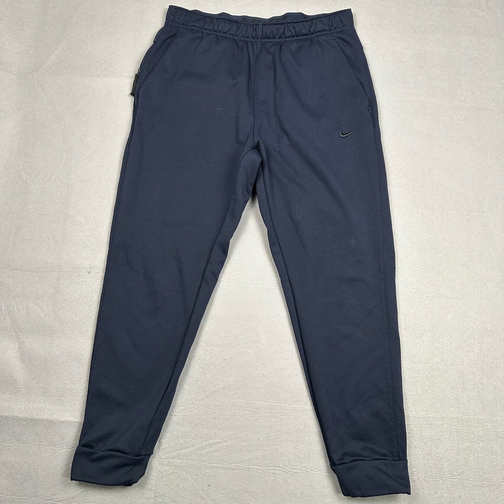 Nike Mens Therma-FIT Tapered Pants Navy Blue Fleece Joggers DQ5405-451 Size L